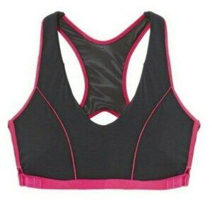 Marika Miracles Womens Bra Racer Back Uplift Sports Wire Free Size 18 Black NEW